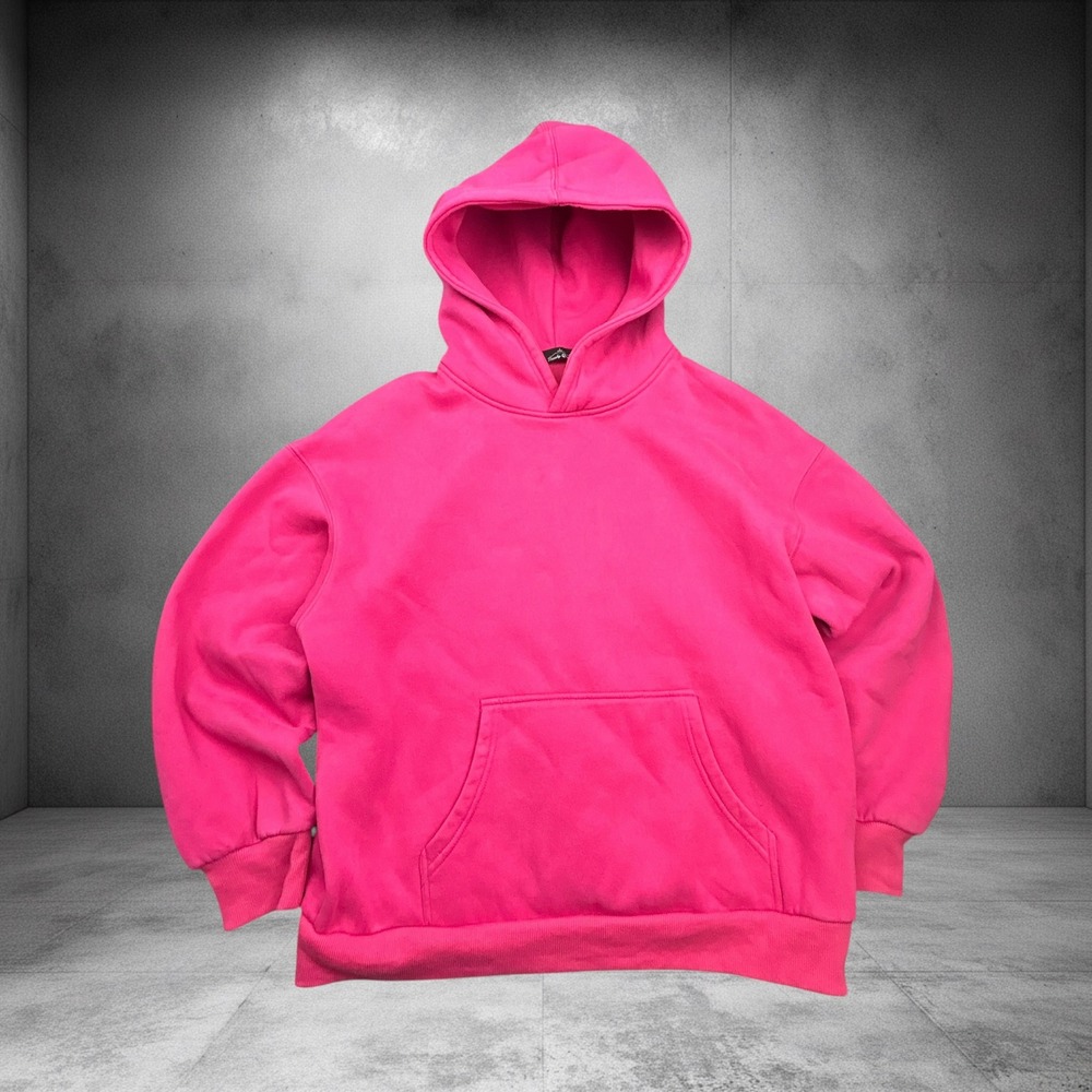 Trendy Queen Neon Pink Oversized Hoodie Boxy Skater Y2K Streetwear Small